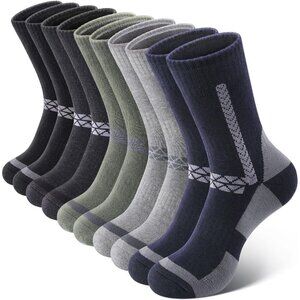Merino Wool Socks for Men, 5 Pairs Thermal Warm Hiking Super Thick Crew Work Cus